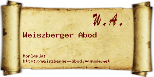 Weiszberger Abod névjegykártya